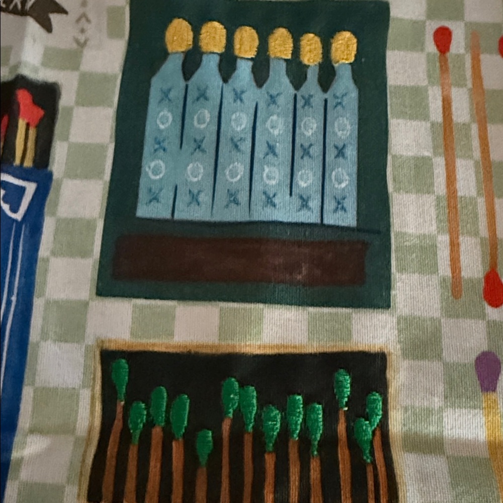 Anthropologie Dish Towel embroidered matches perfect colorful tea home decor - Picture 5 of 6